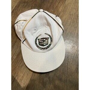 CADILLAC Logo Cap Hat GM White Adult Camouflage bottom